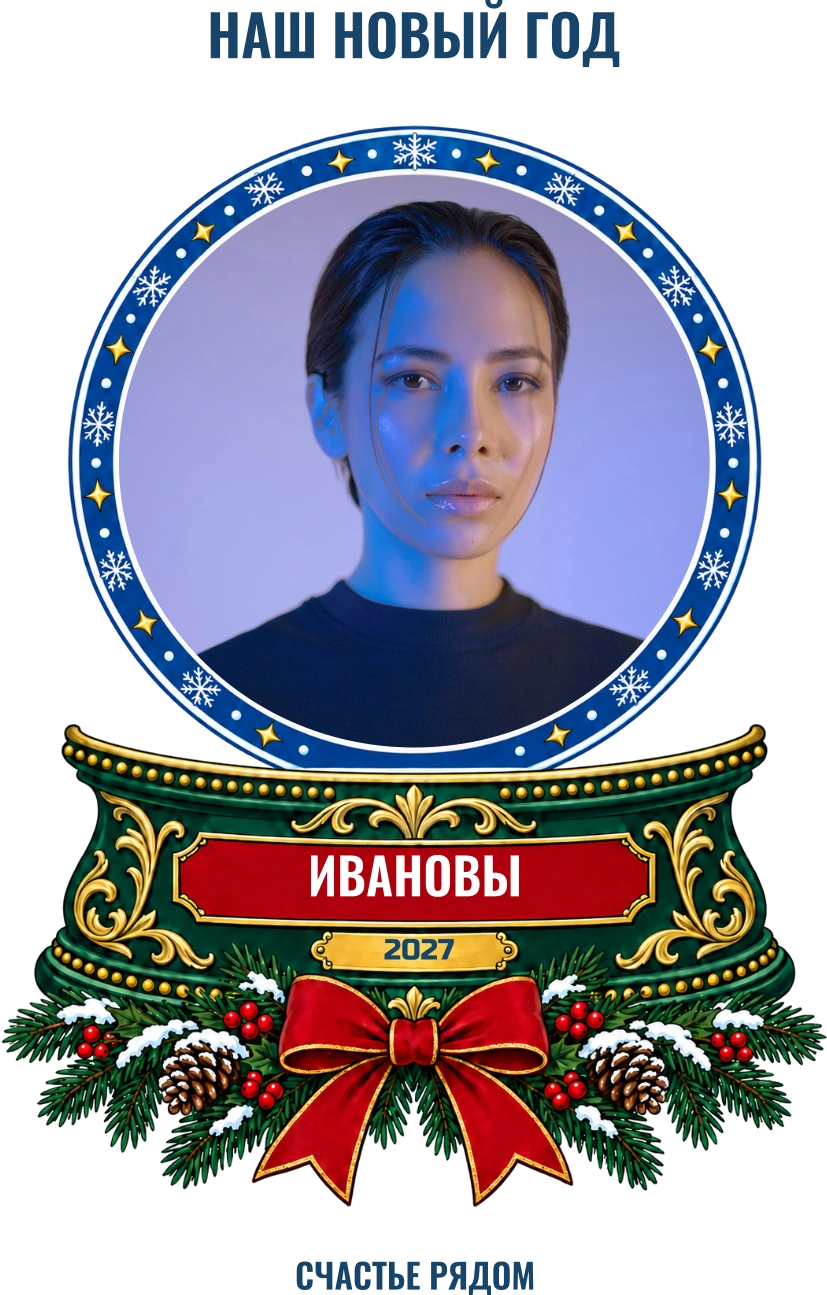 Наш Новый год — шаблон для печати