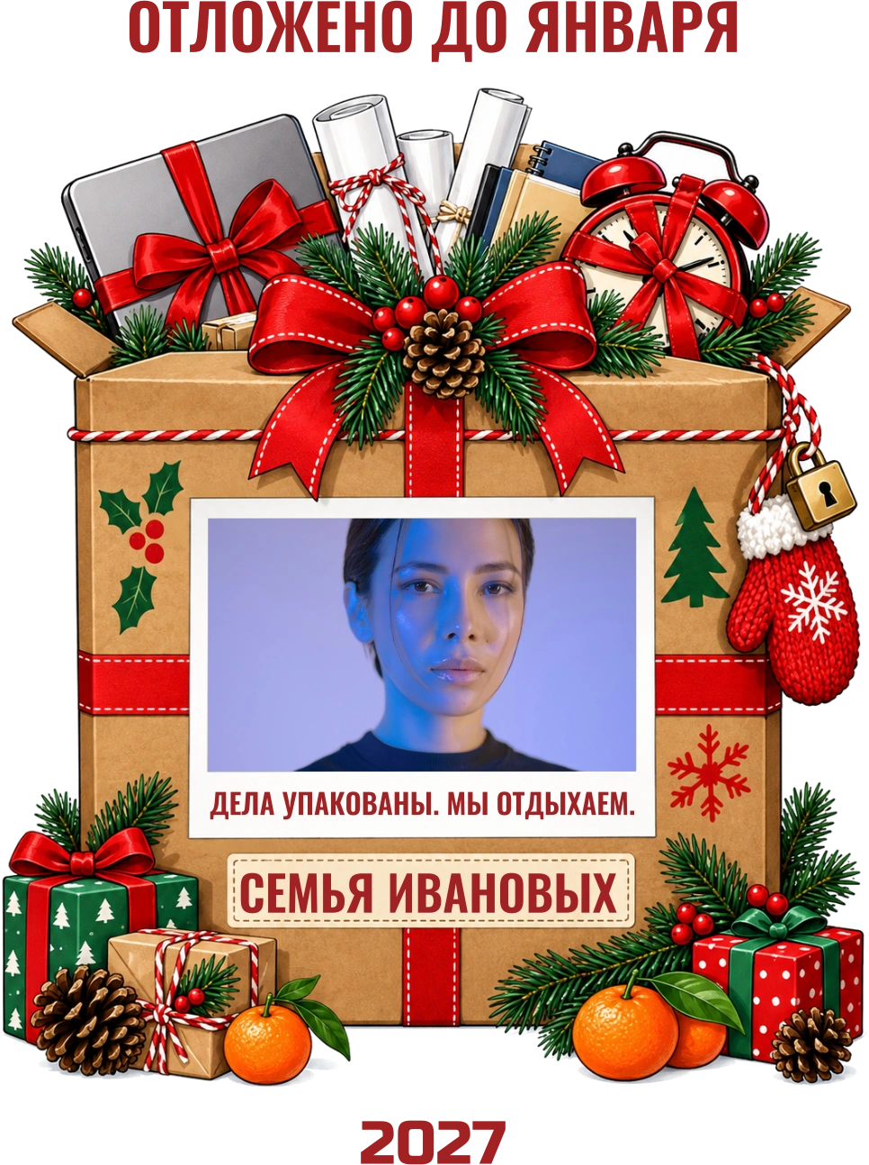 Отложено до января — шаблон для печати