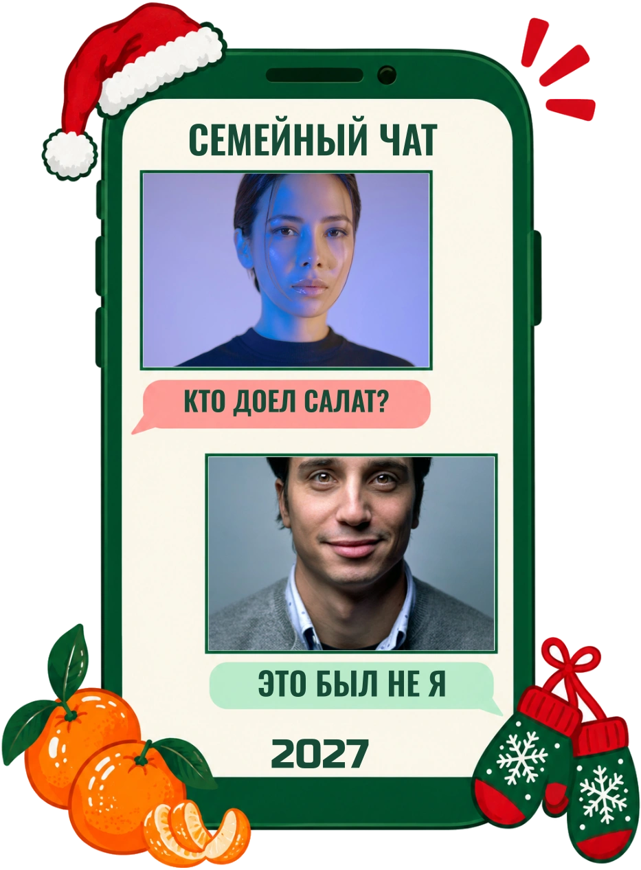 Семейный чат — шаблон для футболки
