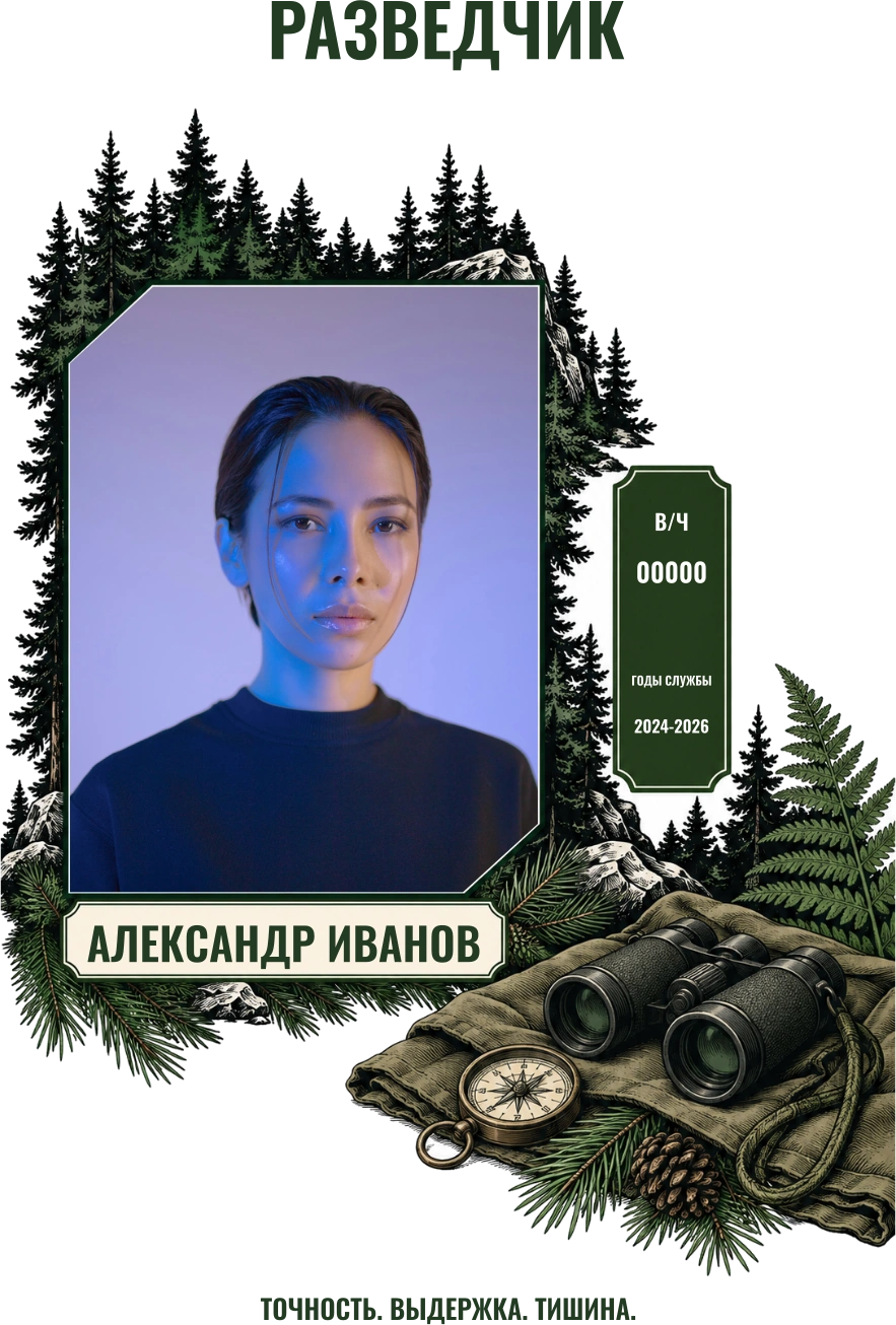 Выдержка и точность — шаблон для печати