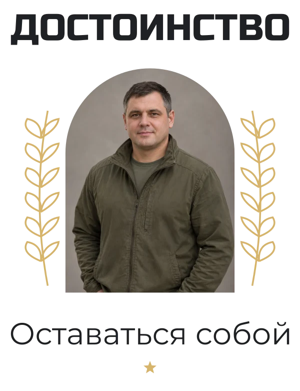 Портрет с достоинством — шаблон для футболки